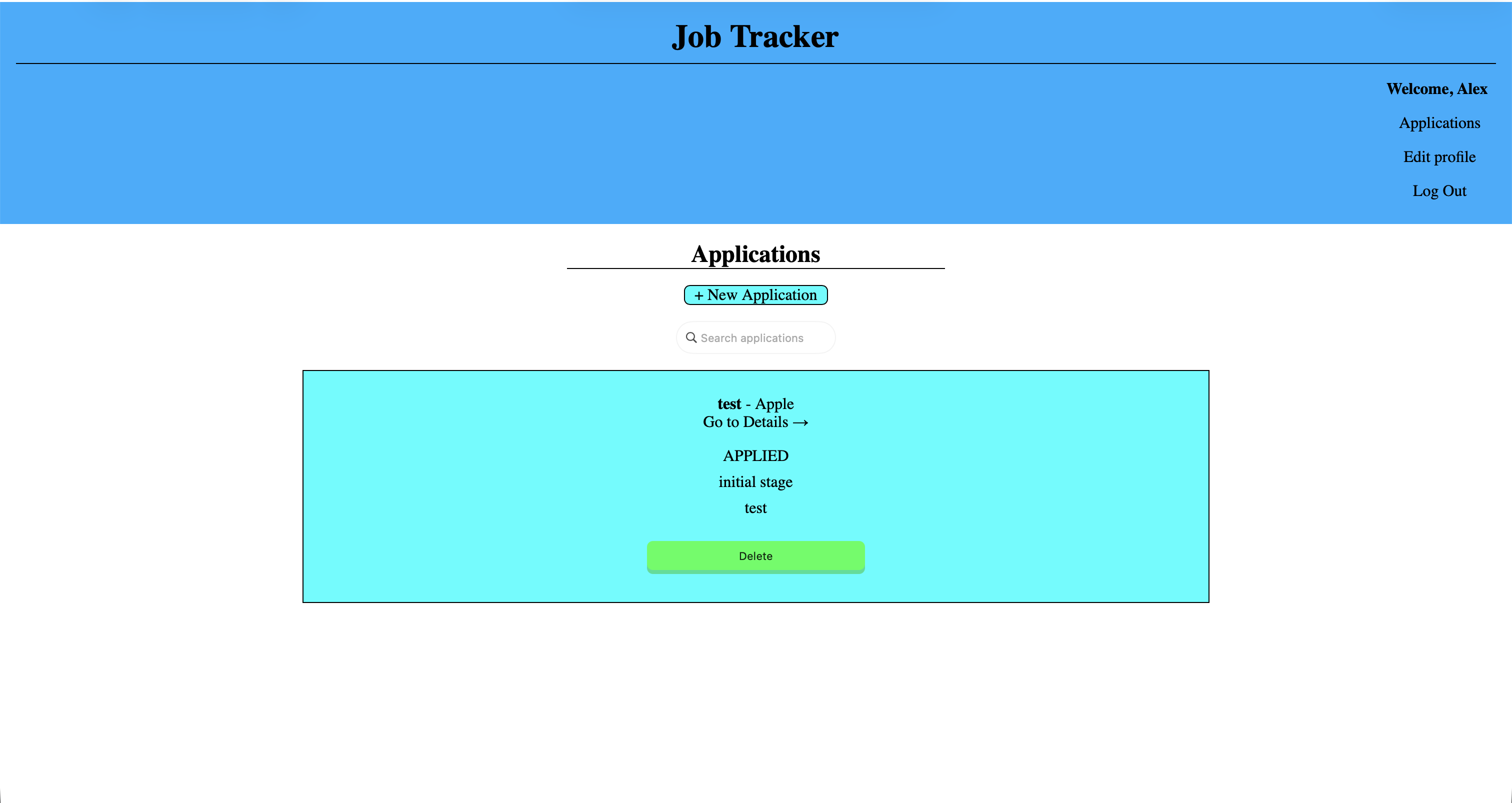 Job Applications Dashboard
