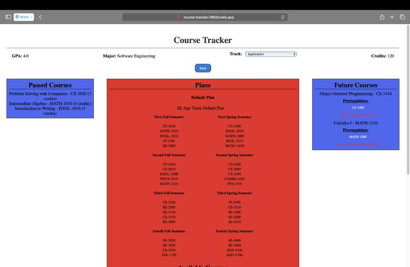 Course Tracker